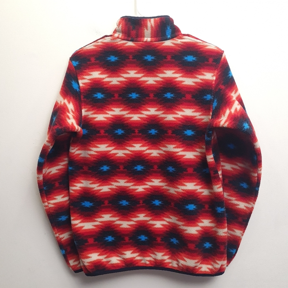 Patagonia Synchilla Snap-T Fleece Pullover Red Wild Desert Aztec Women's Size S - Picture 8 of 15
